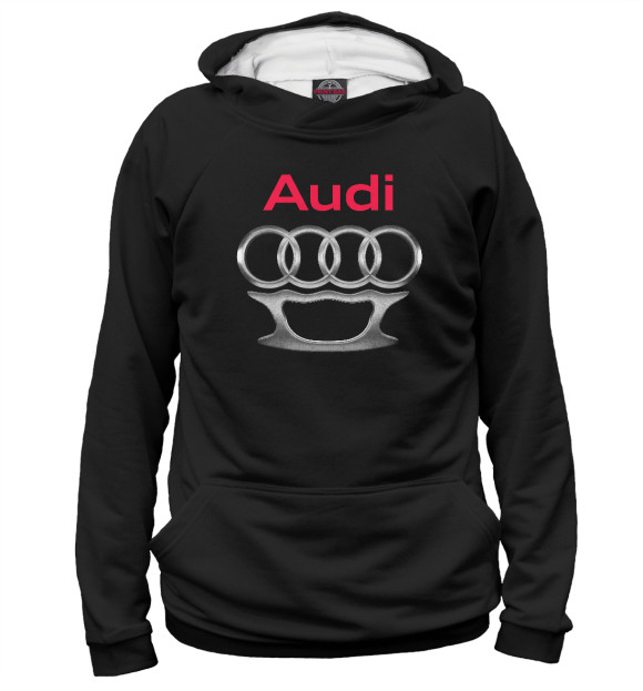 Худи для девочки с изображением Audi костет цвета Белый