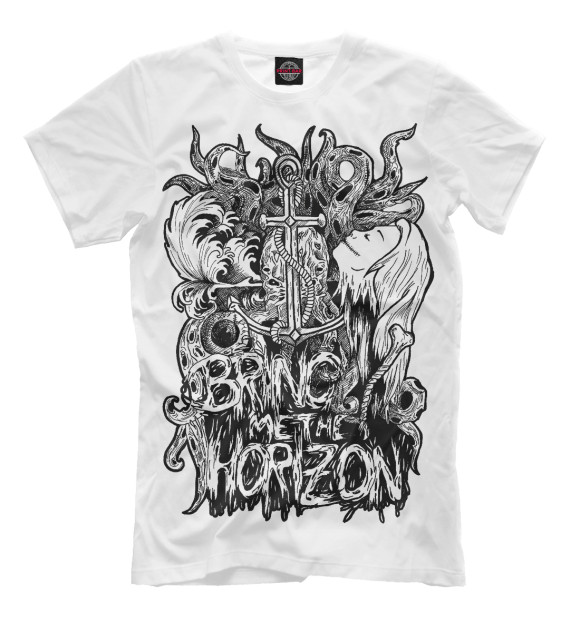 Мужская футболка с изображением Bring Me The Horizon цвета Молочно-белый