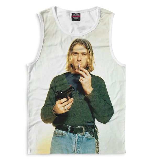 Майка для мальчика с изображением Kurt Cobain цвета Белый