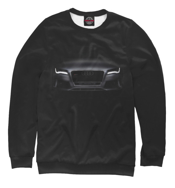 Мужской свитшот с изображением Audi RS7 цвета Белый