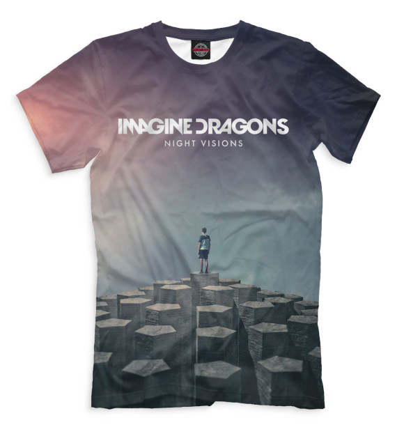 Мужская футболка с изображением Imagine Dragons цвета Серый