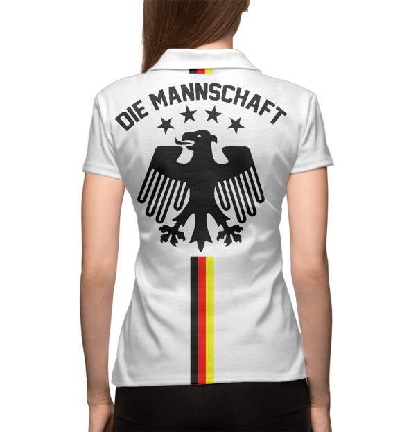 Женское поло с изображением Германия цвета Белый