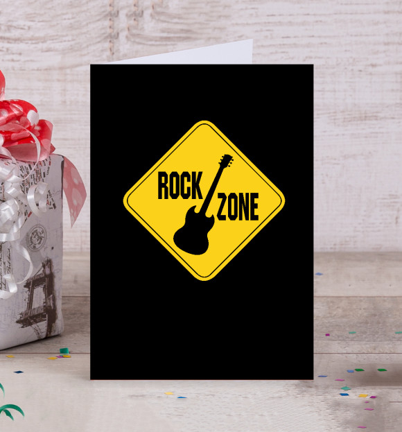 Открытка с изображением Rock Zone цвета Белый