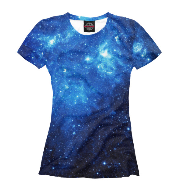 Женская футболка с изображением Космический мороз цвета Белый