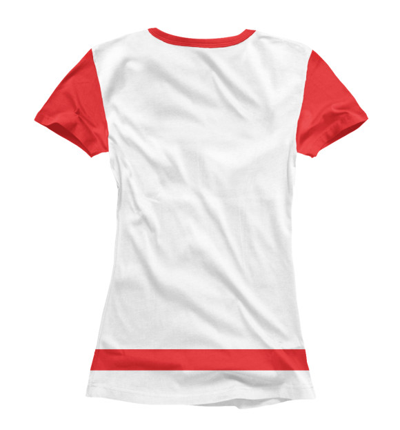 Женская футболка с изображением Детройт Ред Уингз (форма) цвета Белый