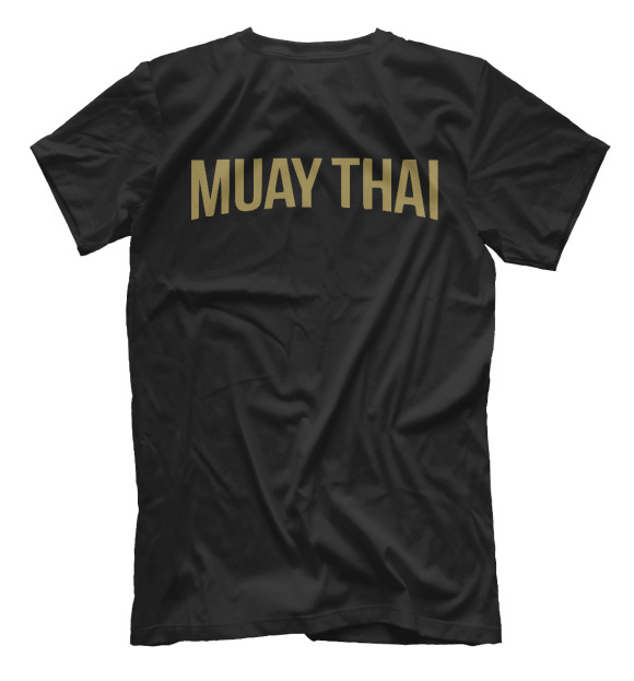 Мужская футболка с изображением Тайский Бокс цвета Белый