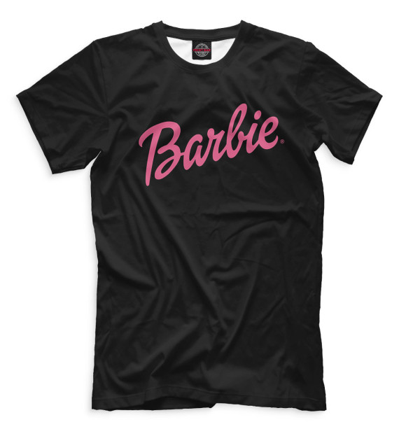 Мужская футболка с изображением Надпись Barbie цвета Белый