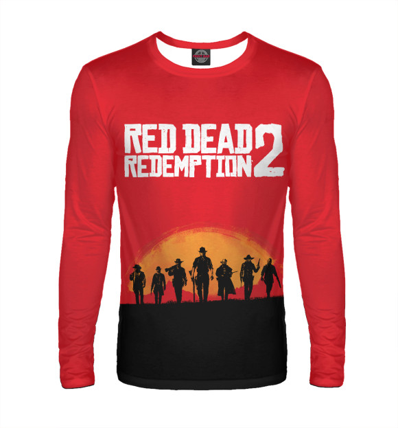 Мужской лонгслив с изображением Red Dead Redemption 2 цвета Белый