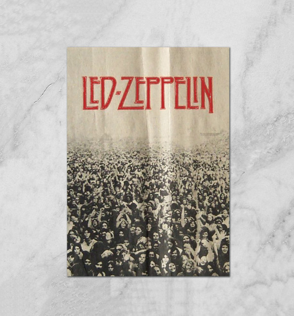 Плакат с изображением Led Zeppelin цвета Белый