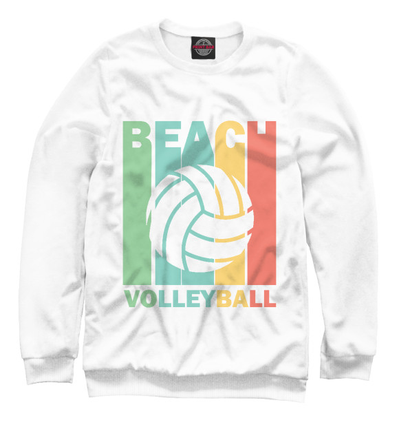 Свитшот для девочек с изображением Beach Volleyball цвета Белый