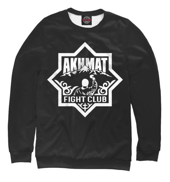 Мужской свитшот с изображением Akhmat logo цвета Белый