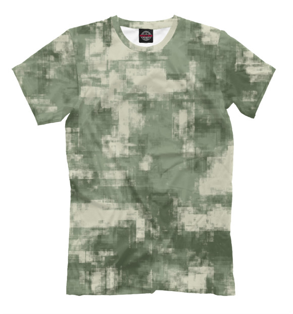Мужская футболка с изображением Военный камуфляж- одежда для мужчин и женщин цвета Серый