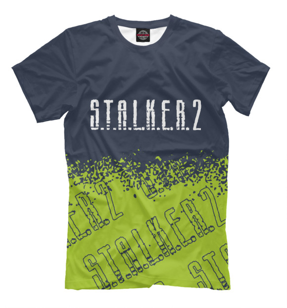 Мужская футболка с изображением Stalker 2 / Сталкер 2 цвета Белый