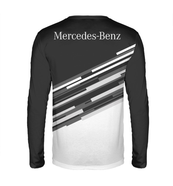 Мужской лонгслив с изображением Mercedes Benz цвета Белый