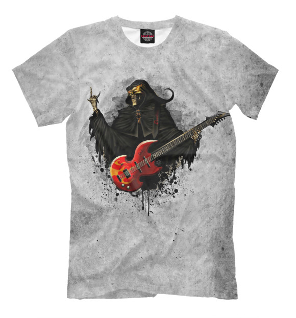 Мужская футболка с изображением Death Metal цвета Бежевый
