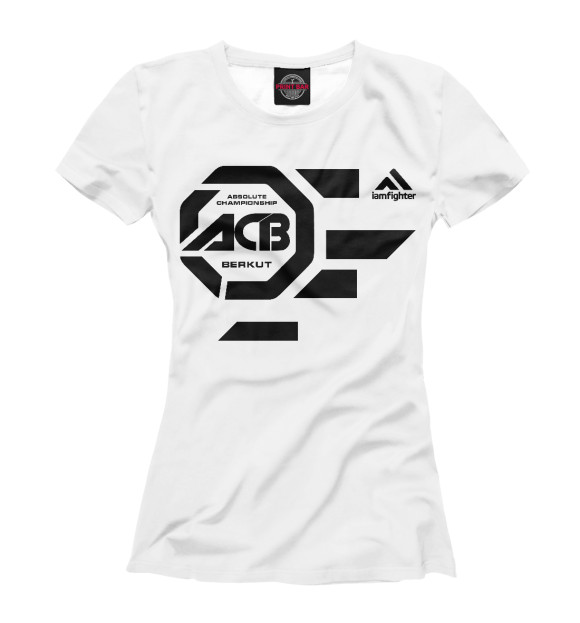 Женская футболка с изображением Absolute Championship Berkut цвета Белый