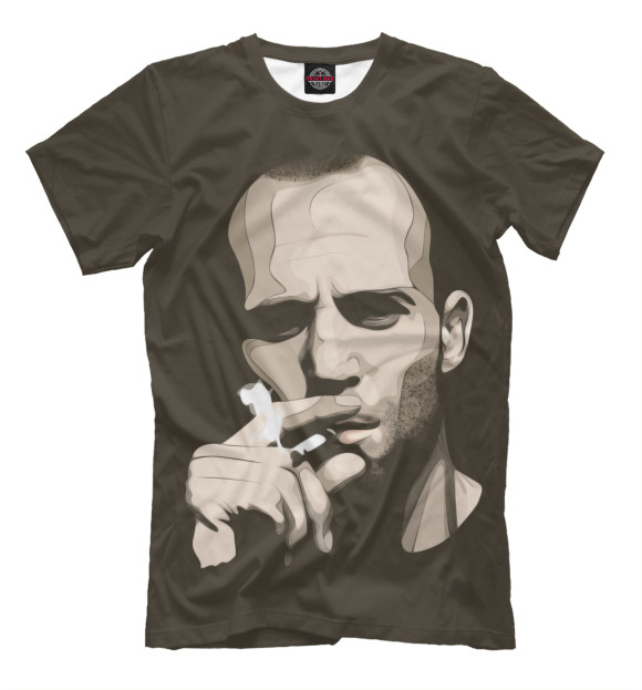 Мужская футболка с изображением Jason Statham face цвета Молочно-белый