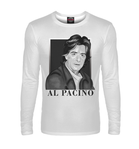 Мужской лонгслив с изображением Al Pacino цвета Белый