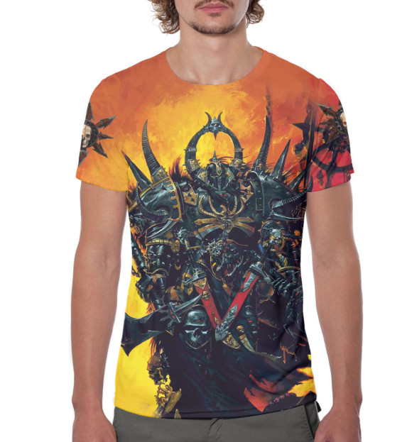 Мужская футболка с изображением Warhammer цвета Белый