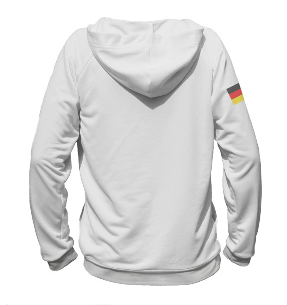 Женское худи с изображением Сборная Германии цвета Белый