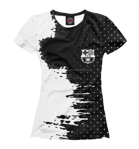 Футболка для девочек с изображением Barcelona sport цвета Белый