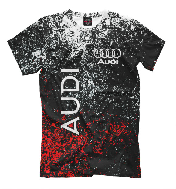 Мужская футболка с изображением AUDI цвета Черный