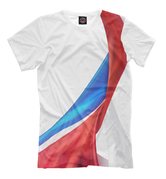 Мужская футболка с изображением Триколор цвета Молочно-белый