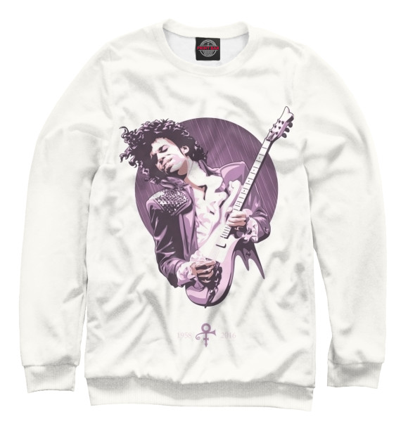 Женский свитшот с изображением Prince: Purple rain цвета Белый