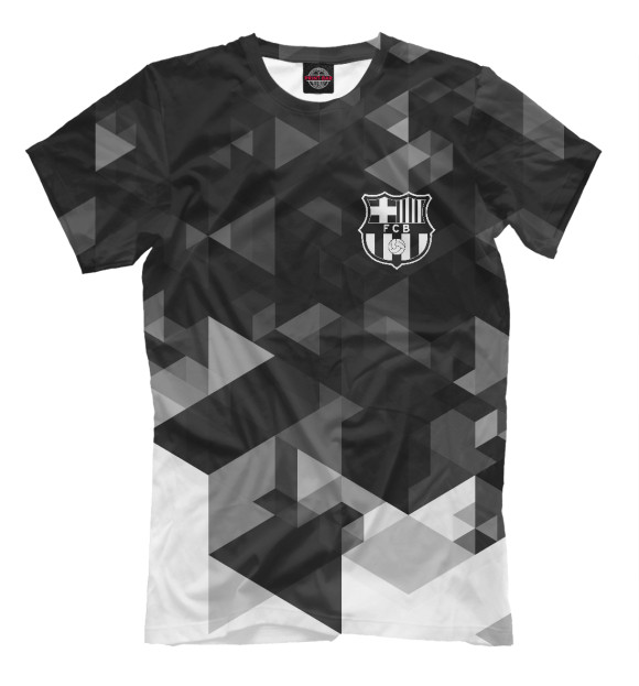 Мужская футболка с изображением Барселона цвета Черный