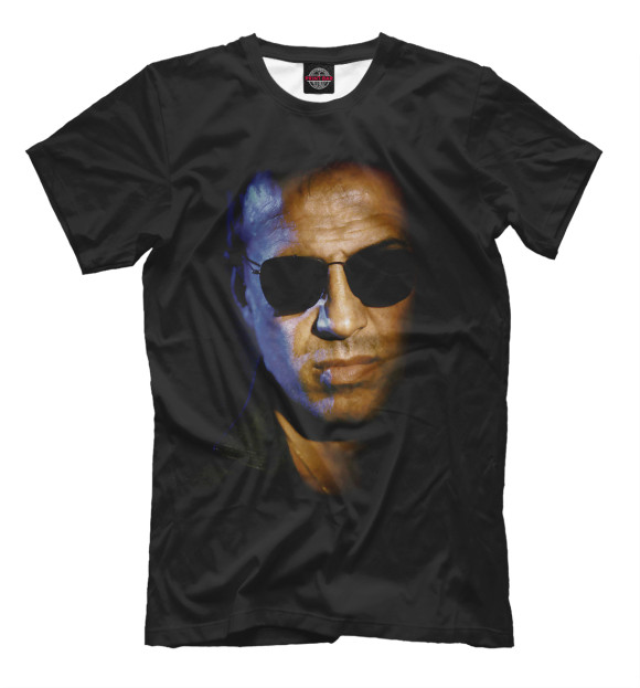 Мужская футболка с изображением Adriano Celentano цвета Черный