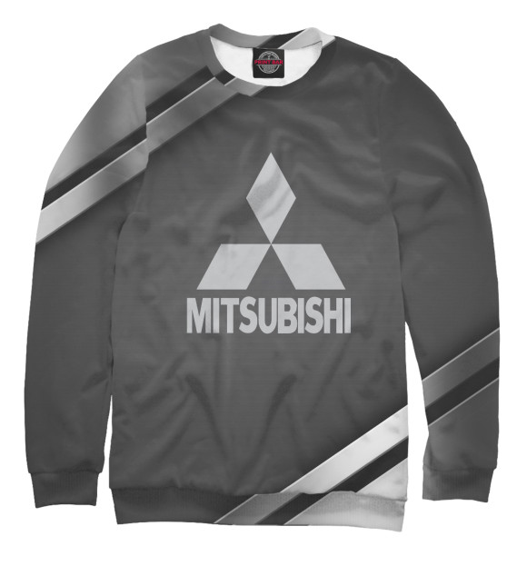 Свитшот для девочек с изображением Mitsubishi цвета Белый