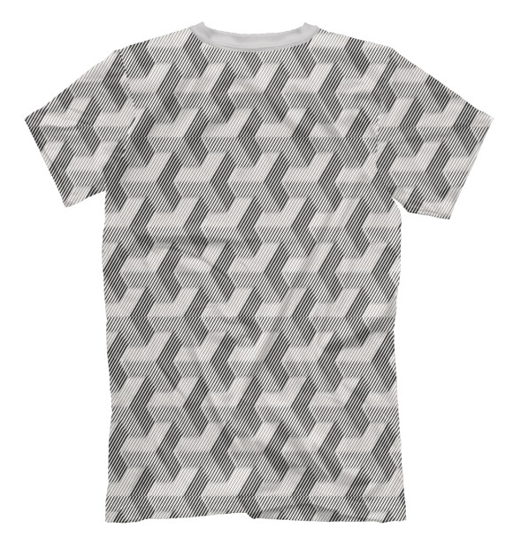 Мужская футболка с изображением 3D фигуры | Оптические иллюзии цвета Белый
