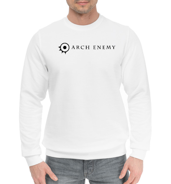 Мужской хлопковый свитшот с изображением Arch Enemy цвета Белый