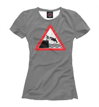 Женская футболка Осторожно акулы
