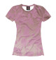 Женская футболка Узор листьев и цветов лотоса (розовый)