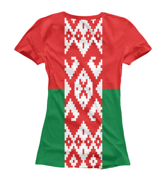 Женская футболка с изображением Беларусь цвета Белый