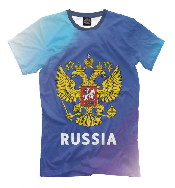 Футболка для мальчиков с изображением Russia / Россия цвета Белый