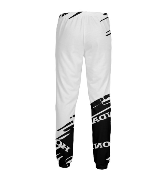 Мужские спортивные штаны с изображением Honda цвета Белый