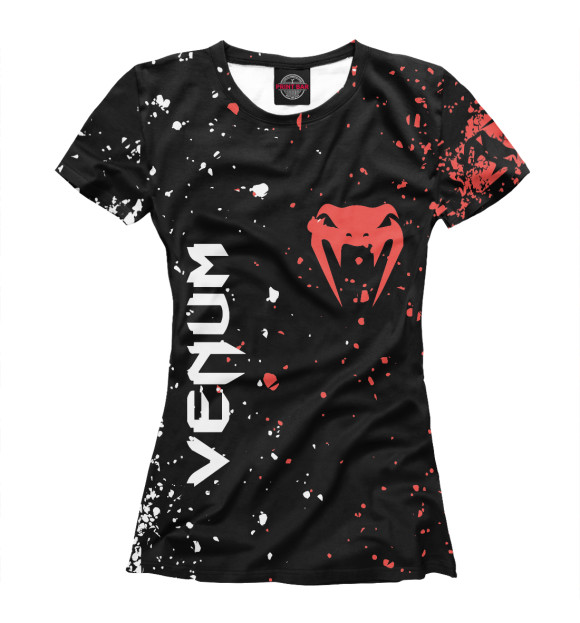 Женская футболка с изображением Venum цвета Белый