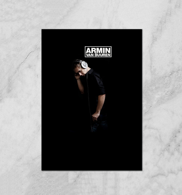 Плакат с изображением Armin van Buuren цвета Белый