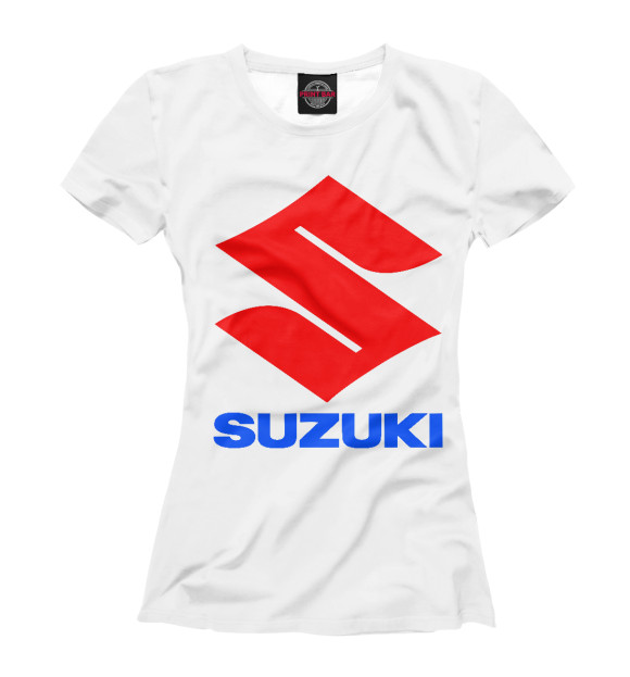 Футболка для девочек с изображением Suzuki цвета Белый