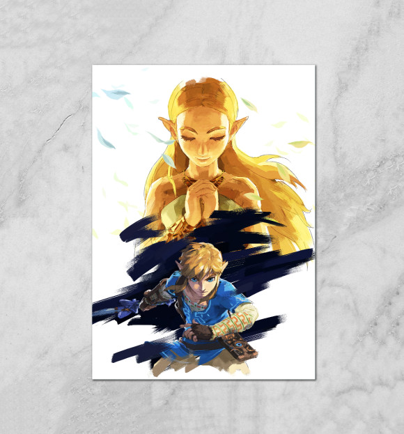 Плакат с изображением The Legend Of Zelda цвета Белый