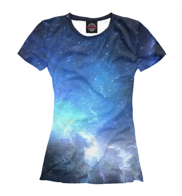 Женская футболка с изображением Галактика цвета Белый