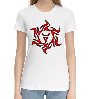 Хлопковая футболка для девочек Символ оберег Велеса
