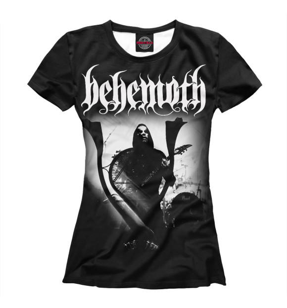 Женская футболка с изображением Behemoth цвета Белый