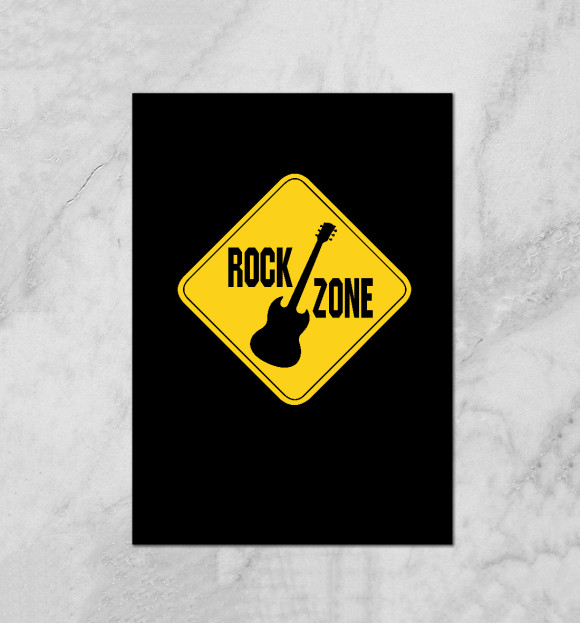 Плакат с изображением Rock Zone цвета Белый