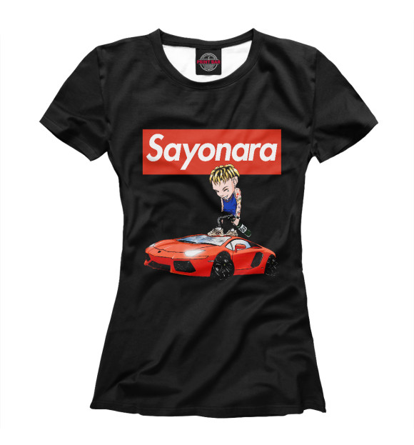 Женская футболка с изображением Sayonara Boy цвета Белый