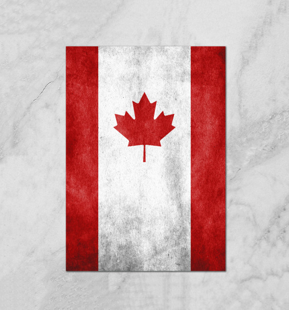 Плакат с изображением Флаг Канады цвета Белый