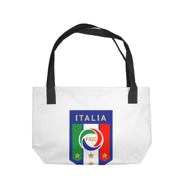 Пляжная сумка с изображением Сборная Италии цвета 