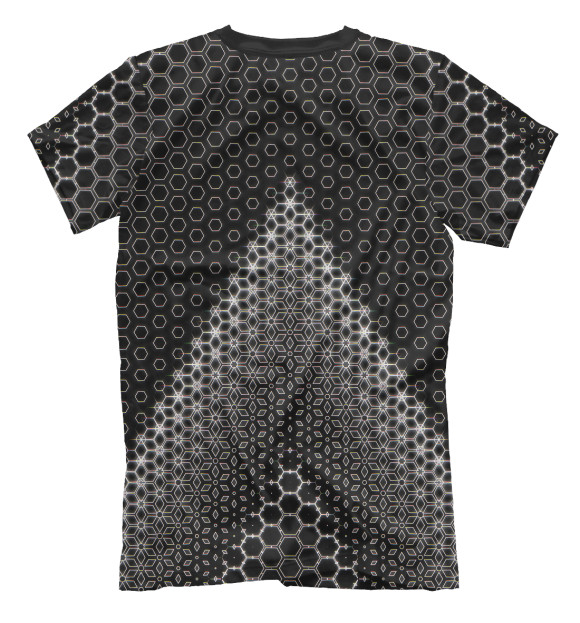 Мужская футболка с изображением Pyramid hexa цвета Белый